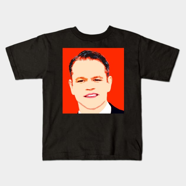 matt damon Kids T-Shirt by oryan80